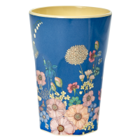 Flower Collage Print Tall Melamine Cup Rice DK